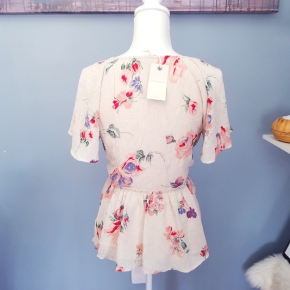 NWT Lucky Brand Floral Flutter Top - Picture 7 of 8